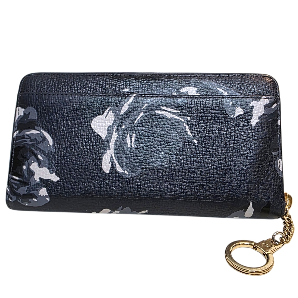 Kate Spade Neda Briar Lane Night Rose Wallet - Navy Blue Calf Leather - Picture 2 of 5